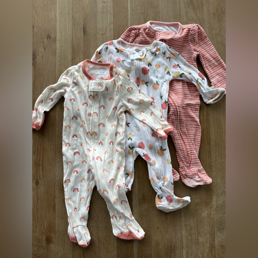 Bundle (3) Baby Pajama Onesies